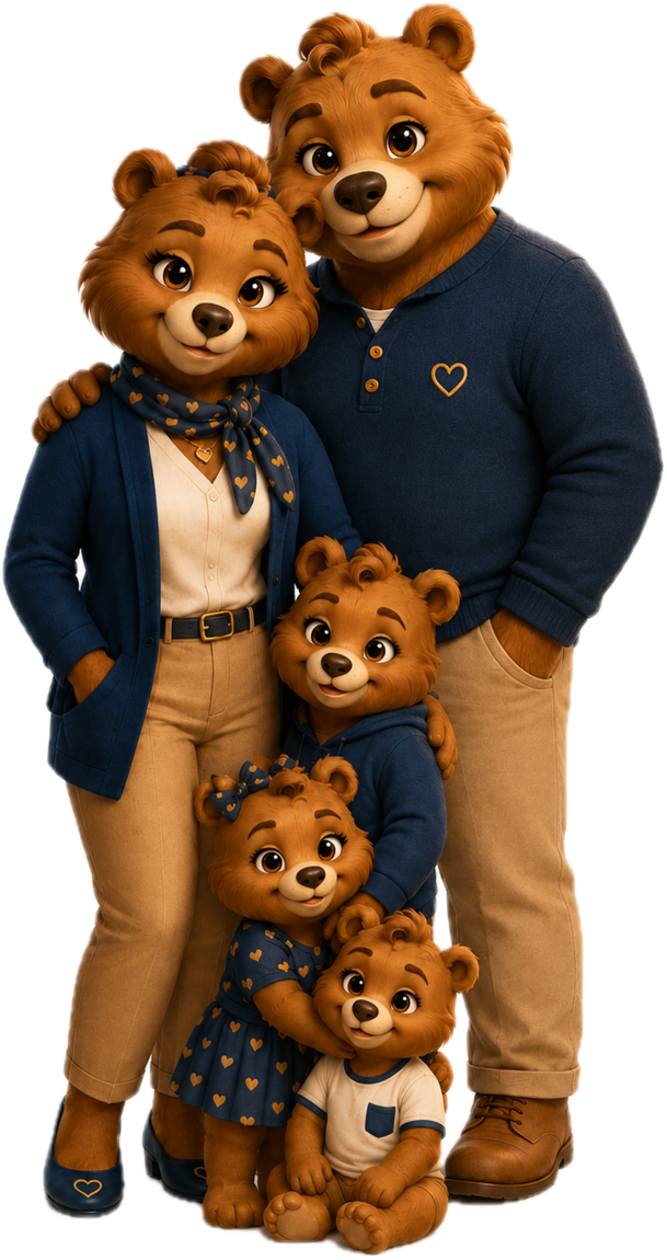 The Bookah bear family